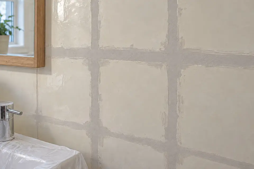 Zarovnané spáry před nanesením první vrstvy